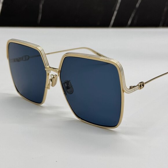 NEW DIOR EVERDIOR S1U B0B0 DIOR GOLD BLUE WOMEN DIOR SUNGLASSES - Picture 7 of 12